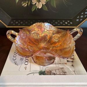 Fenton Marigold Carnival Glass Dish